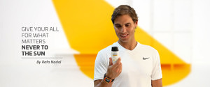 Rafa Nadal with Heliocare